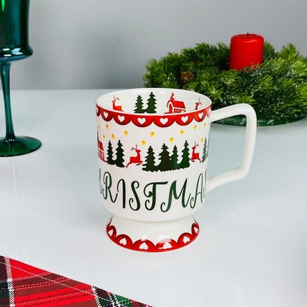 Lenardi 164-050 Кружка 430мл НОВЫЙ ГОД в под.уп.(х48)Фарфор