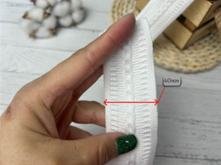 Лампас ТРИКОТАЖН. КОСЫ БЕЛЫЕ 4см