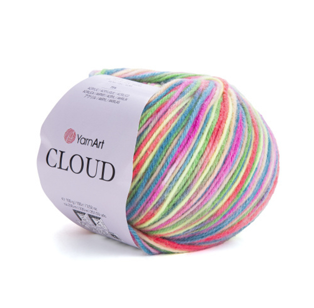 Пряжа Cloud 100 г, 230м, 25% шерсть,75% акрил (цена за 1 шт)