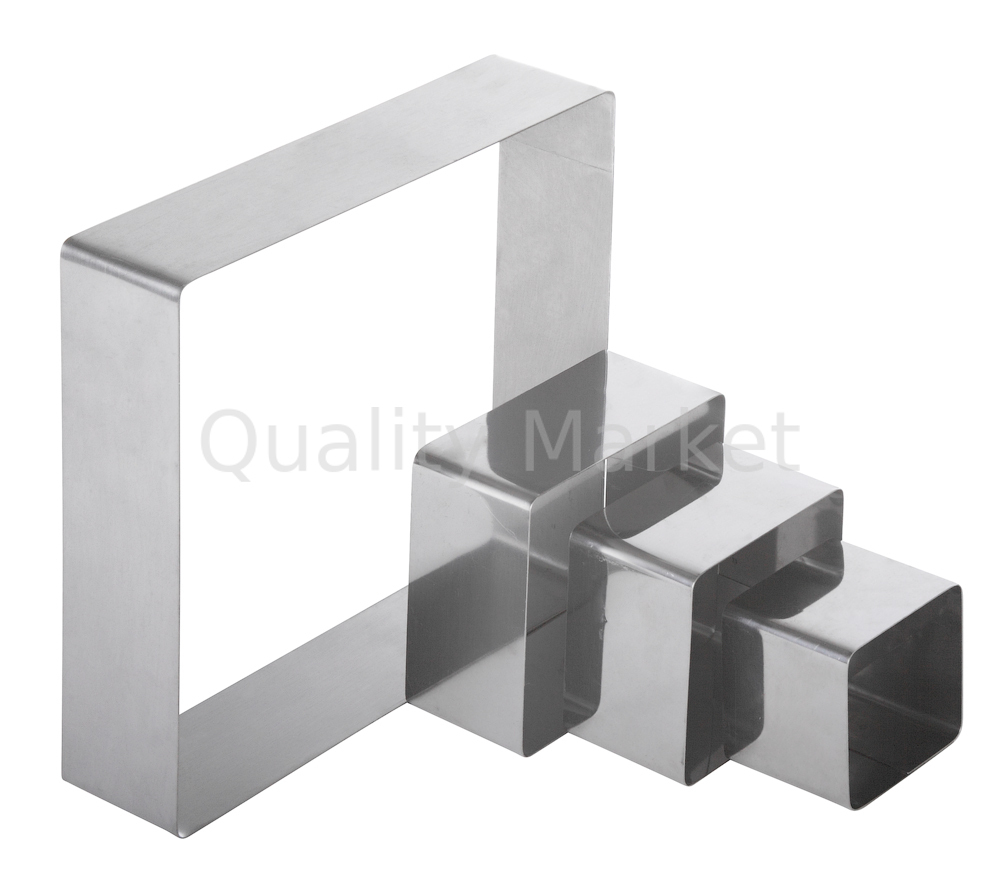 Форма для выпечки/выкладки гарнира или салата «Квадрат» Luxstahl 80х80 мм