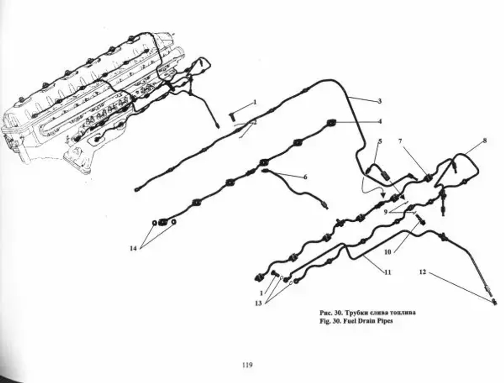 Трубка отвода топлива С2 СБ 523-91