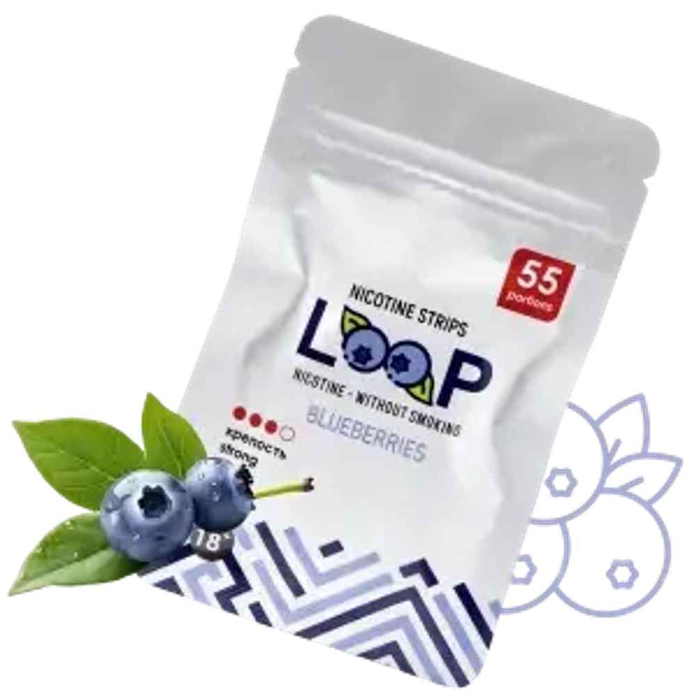 LOOP BLUEBERRY НИКОТИНОВЫЕ ПЛАСТИНКИ (12 МГ) - ЧЕРНИКА