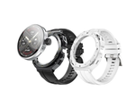 Смарт-часы HOCO Y14 в алюминиевом корпусе 2в1 (черный и белый) Call Version
