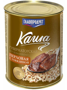 КАША ГЛАВПРОДУКТ ПЕРЛОВАЯ С ГОВЯДИНОЙ ГУБЕРНАТОРСКАЯ ПО ДОМАШНЕМУ 340ГР