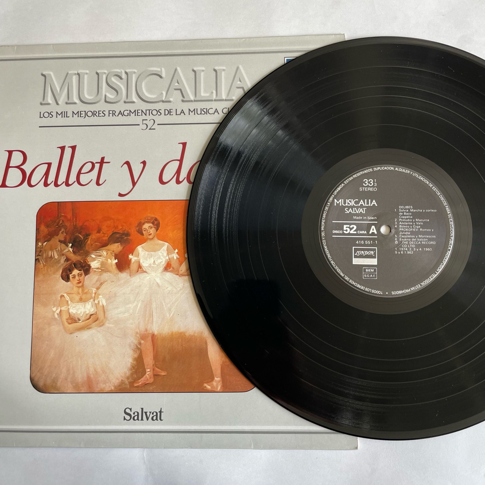 Винтажная виниловая пластинка LP Сборник Классических Балетов, Musicalia 52. Ballet Y Danzas (Испания 1987) (Коппелия, Ромео И Джульетта, Родео)