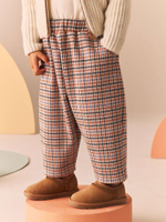 Брюки широкие для девочки Next B73-367, Коричневый