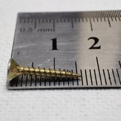 Шуруп - саморез 2,5*16мм (цвет - желтый цинк) - 50 штук - шлиц Pz-1