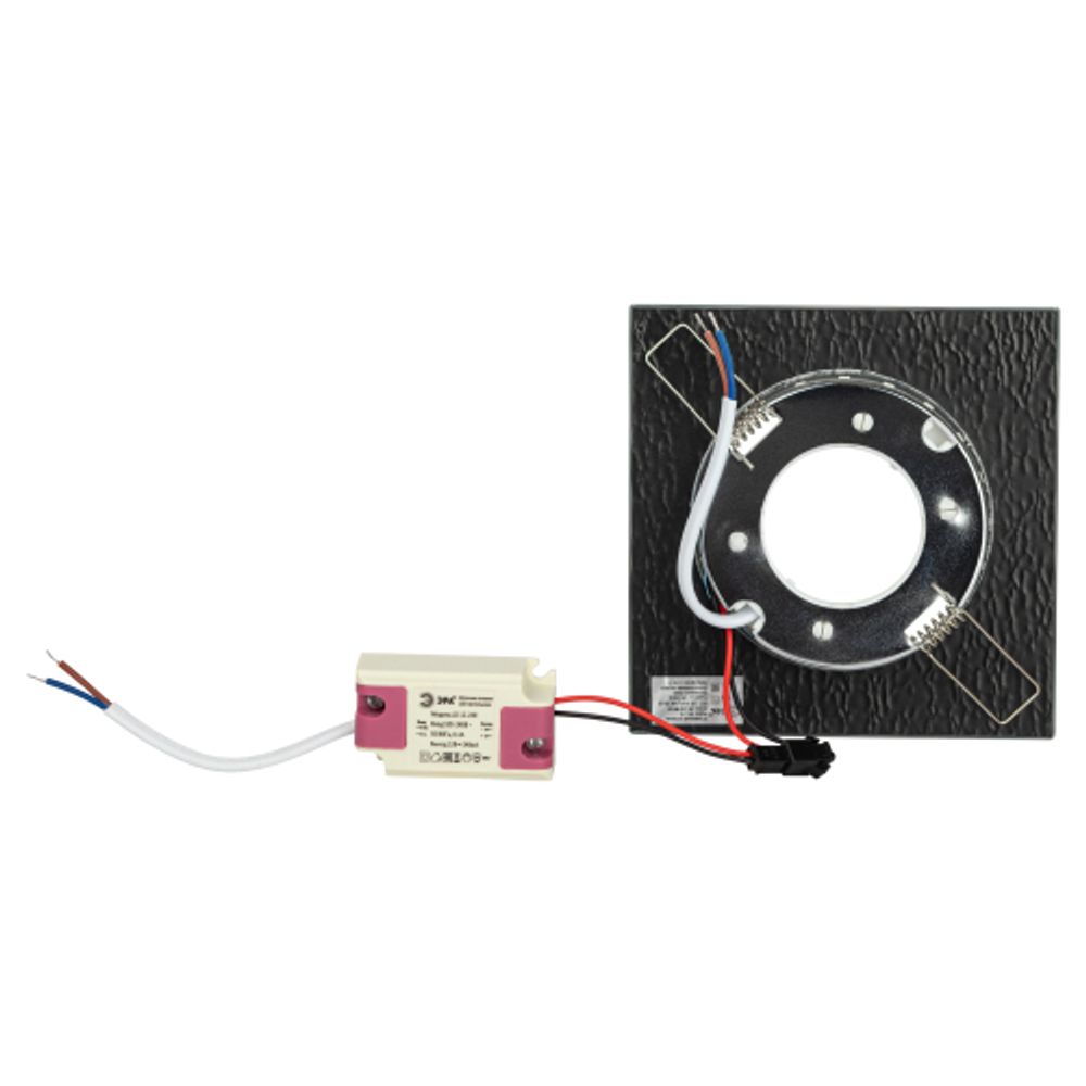 Встраиваемый светильник со светодиодной подсветкой ЭРА DK LD50 WH/BK GX53 белый черный | Встраиваемые LED светильники