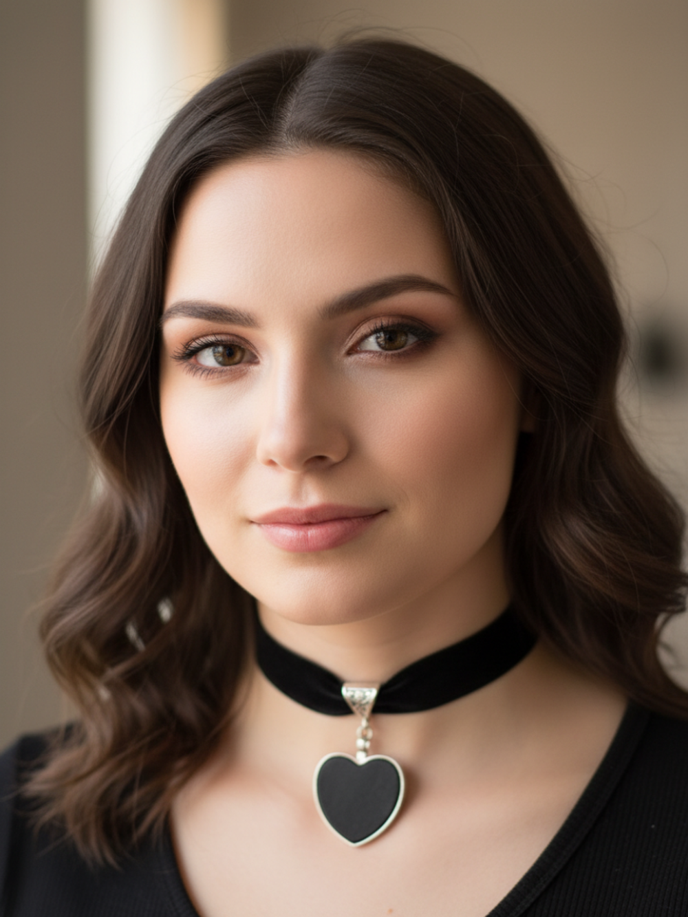 Чокер 2 см с подвеской Сердце