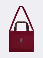 Шоппер бордовый Ola Ola x Sample с вышивкой OLA OLA