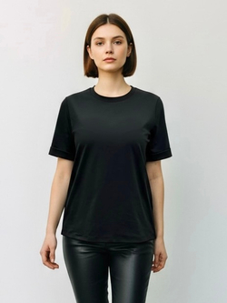 Футболка Нинель черная для парикмахера