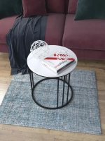 Журнальный стол Трио малый - ЧБ - МДФ в ПВХ