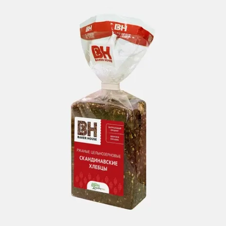 Хлебцы цельнозерновые Скандинавские ржаные Baker House 180г