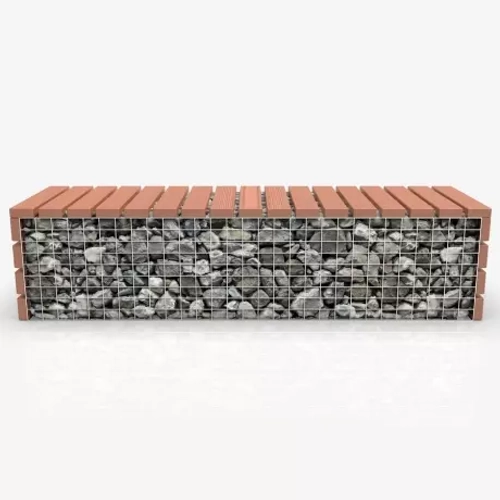 Скамейка Габион прямая