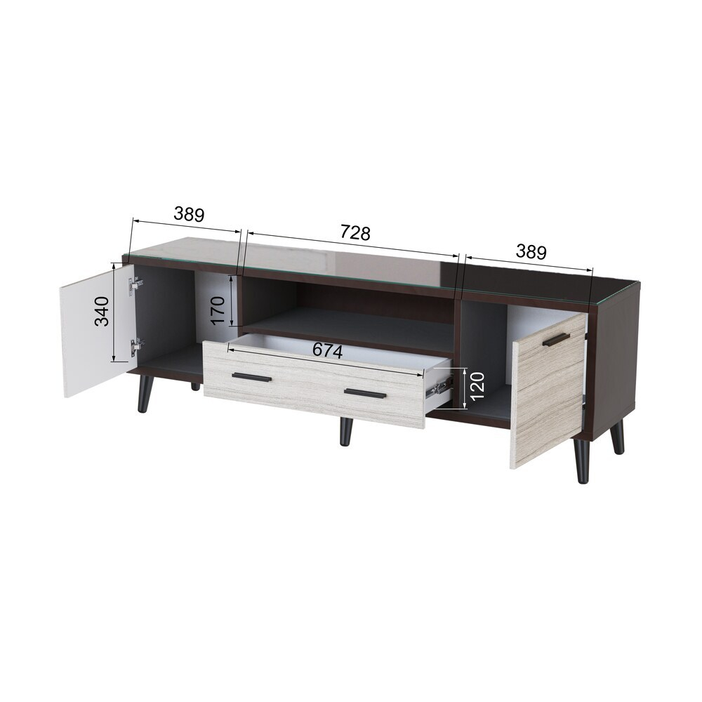 Тумба ТВ Ланс 1,6, Винный