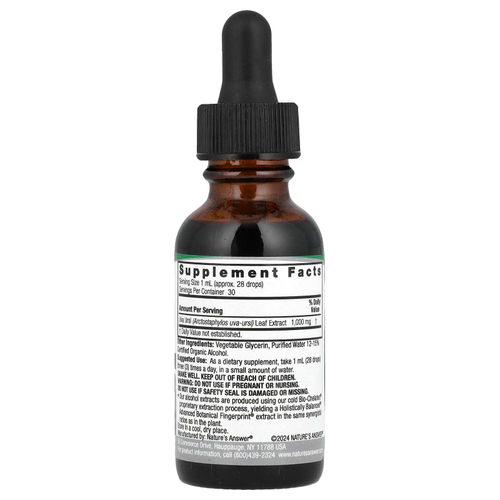 Nature's Answer, экстракт толокнянки с низким содержанием спирта, 1000 мг, 30 мл (1 жидк. унция)