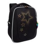 Ранец GRIZZLY анатомическая спинка, с брелоком, для девочек, "STARS", 36х29х18 см, RAf-592-4/3