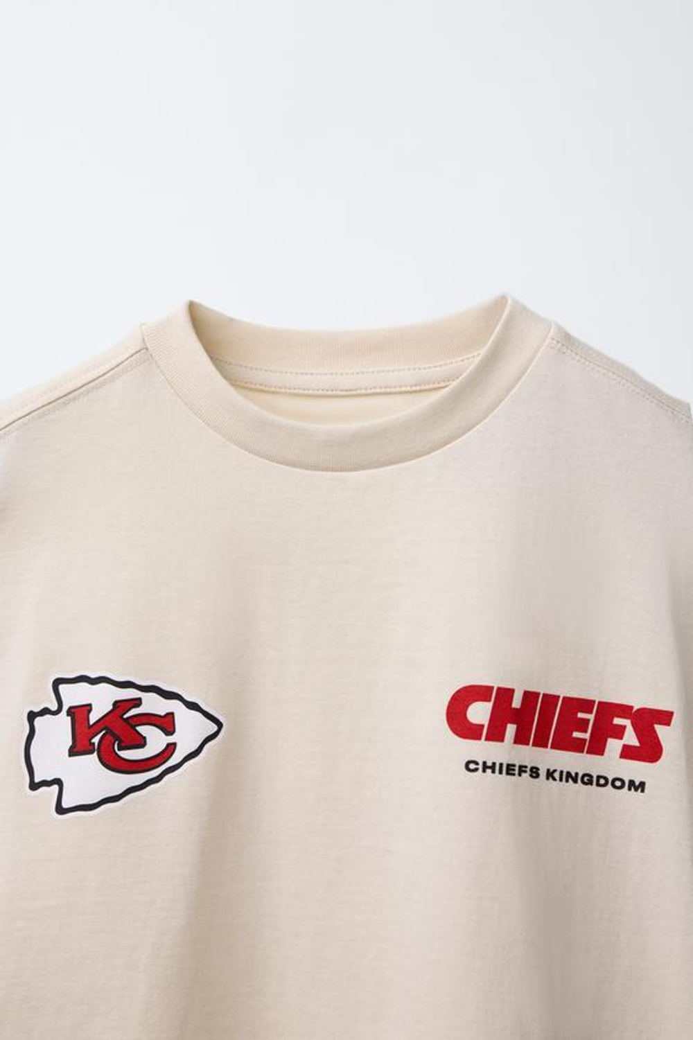 ZARA ФУТБОЛКА KANSAS CITY CHIEFS © NFL, ЖЕЛТОВАТО-БЕЛЫЙ