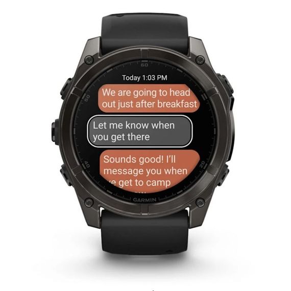 Garmin Fenix 8 51 мм Sapphire Carbon Gray — титановый корпус, AMOLED, премиум-умные часы
