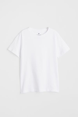 H&M Хлопковая футболка, белый