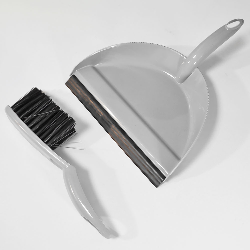 Щетка-сметка "Etna" с совком с кромкой (серый)