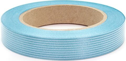 Лента (2 см*50 м) ЭКО, Тонкие полоски, Голубой, 1 шт.