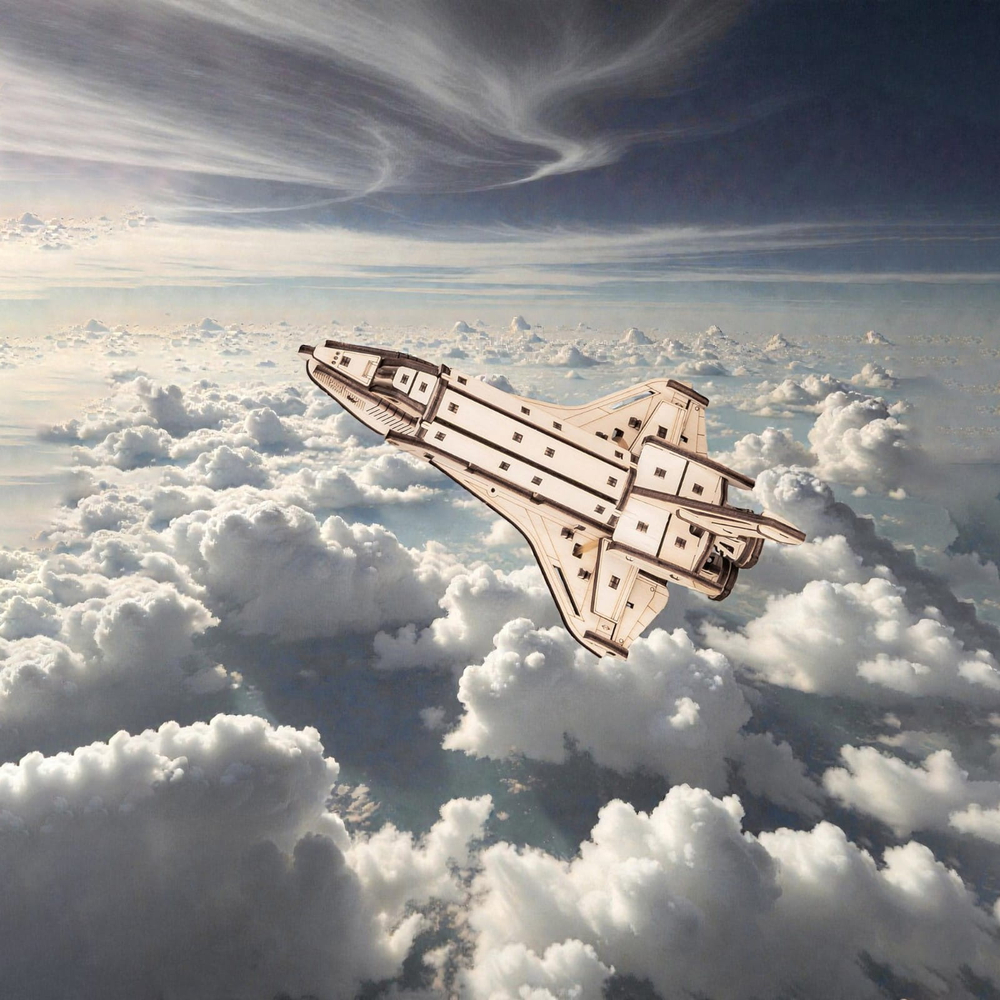 Деревянный конструктор Космический корабль Шаттл (EWA)