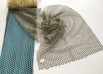 Тюль-сетка крупная, низ плотный купон Nope арт BF002 col 5437 (высота 280 см)