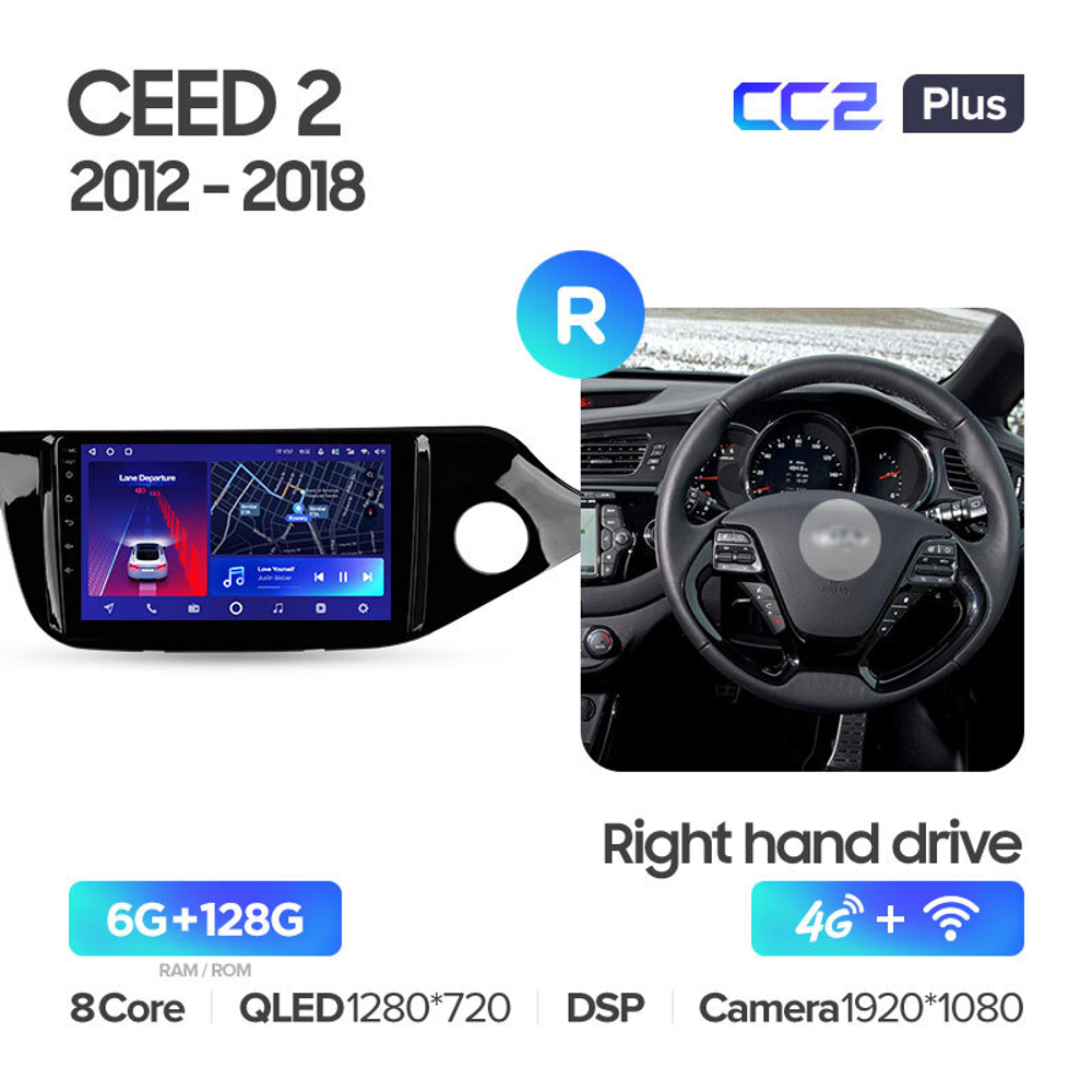 Teyes CC2 Plus 9"для KIA Ceed 2 2012-2018