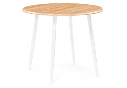 Стол деревянный Woodville Абилин 90 дуб вотан, белый матовый