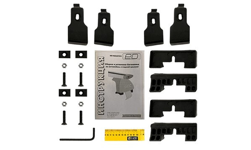 Компл. адаптеров для авто с гладкой крышей Kia Venga 2009-2019г. (реком.перекладина 125см) (ED)