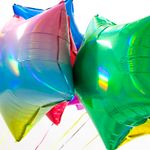 Шар (18"/46 см) Звезда, Перламутровый блеск, Синий, Голография