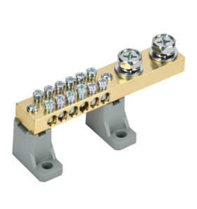 IEK Шина N "ноль" на двух угл. изол. 200А ШНИ-10х18-12-L2-С арт. YNN30-12-C2-K03