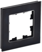 BRITE Рамка 1 -местная РУ-1-2-БрЧ стекло черный IEK