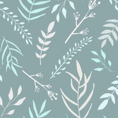 Растительный принт в пастельных тонах