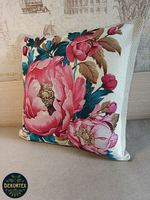 Декоративный гобеленовый чехол Розовые пионы 47х47
