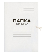 Папка с завязками Workmate А4, 360 г/м2, белая, мелованный картон