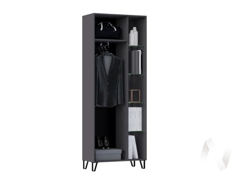 Шкаф Гостиная Оливия (графит/графит софт NEW)