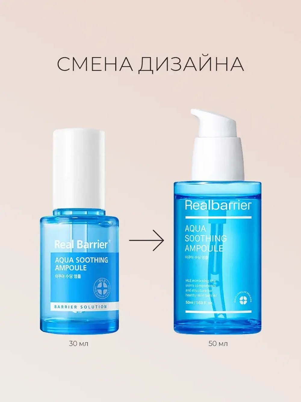 Real Barrier Успокаивающая сыворотка с охлаждающим действием Aqua Soothing Ampoule 50 мл