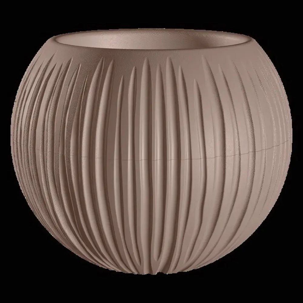 Кашпо для цветов пластиковое 1,7л d-13,5см «Сфера» Мокачино