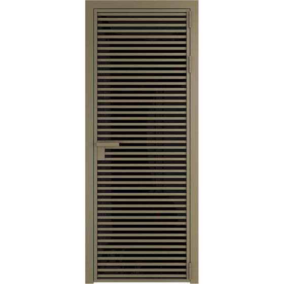 Алюминиевая дверь 12AG шампань остеклённая