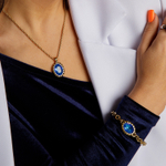 Колье Qudo TIVOLA UNICA big (G/P) Royal blue delite 3 cm 420684