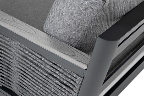 "Париж" угловой модульный диван, каркас из алюминия, цвет серый