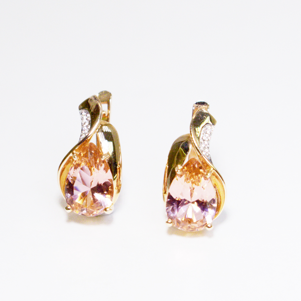 Серьги с розовым Ситалом