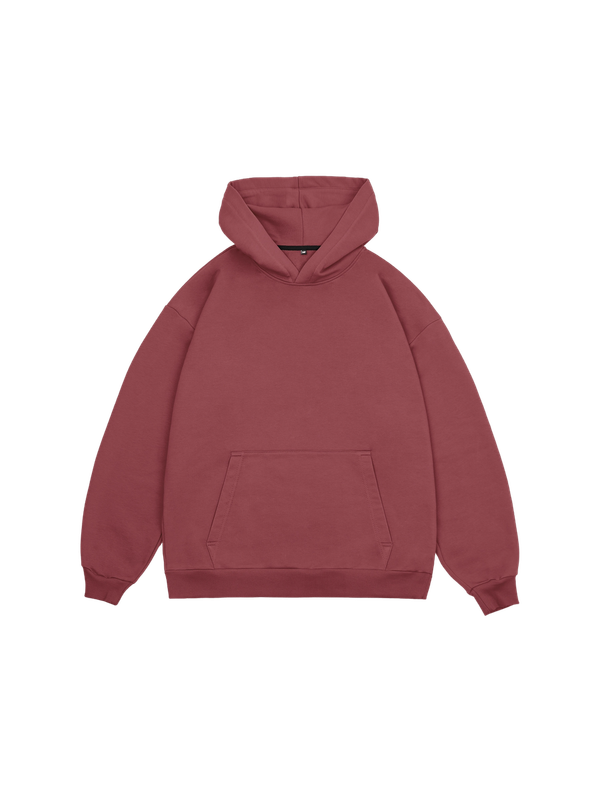 Худи оверсайз без начеса (марсала)