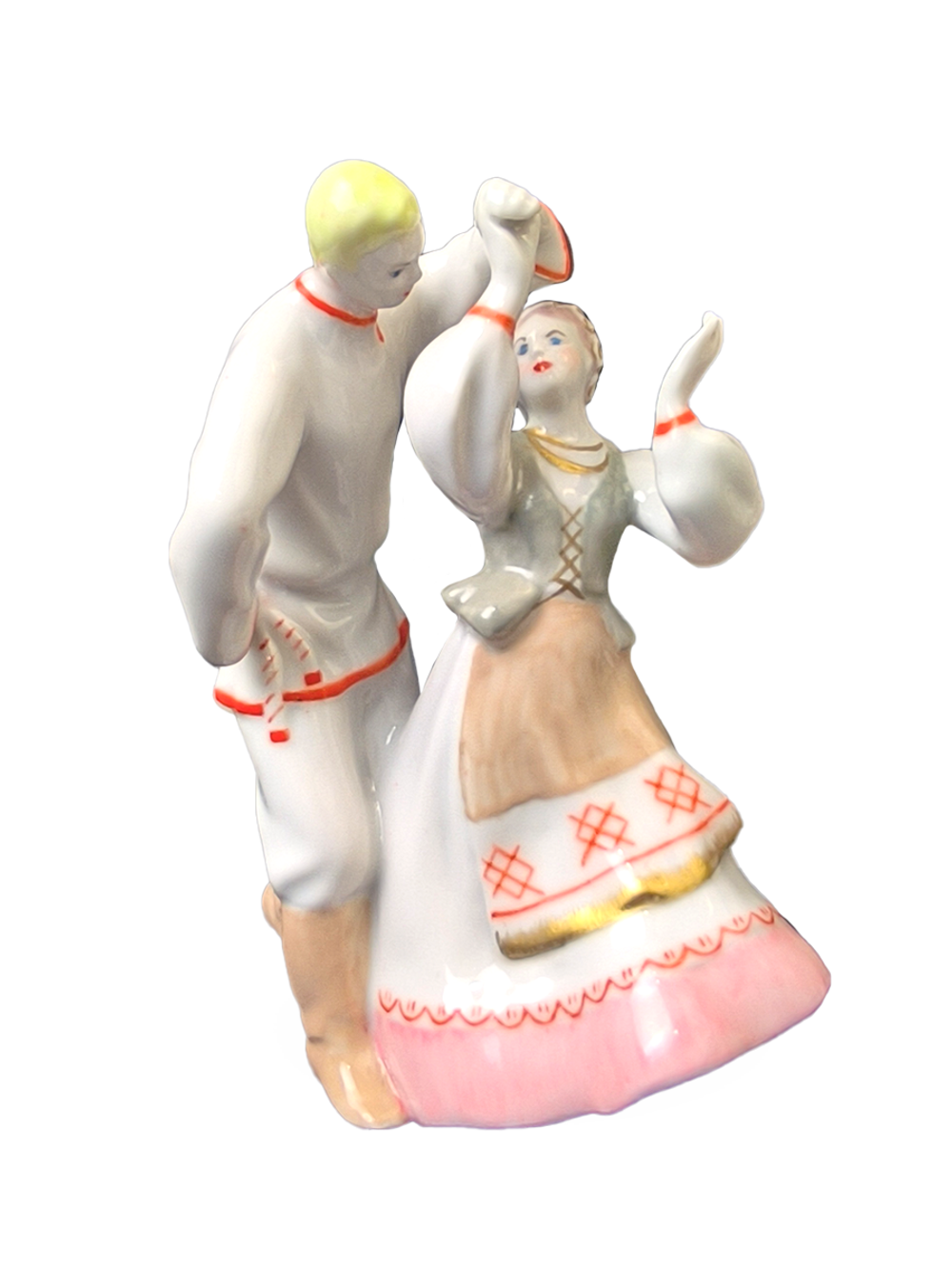 Фарфоровая статуэтка "Белорусский танец" ("Лявониха") Дулево