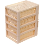 Комод малый «ПАЛЕРМО», цвет бежевый, 4 отделения, 13*9*15см