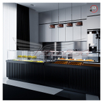 Напольная горизонтальная кондитерская холодильная витрина Finist Maria Ms-20-9 с охлаждаемой выкладкой