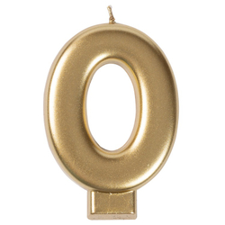 Свечи-цифры Золотые, 8 см