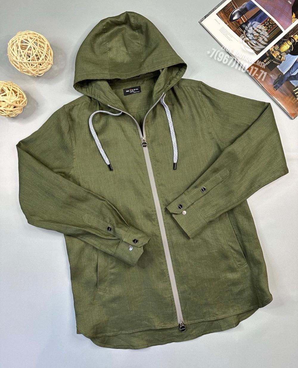 Рубашка с капюшоном Kiton